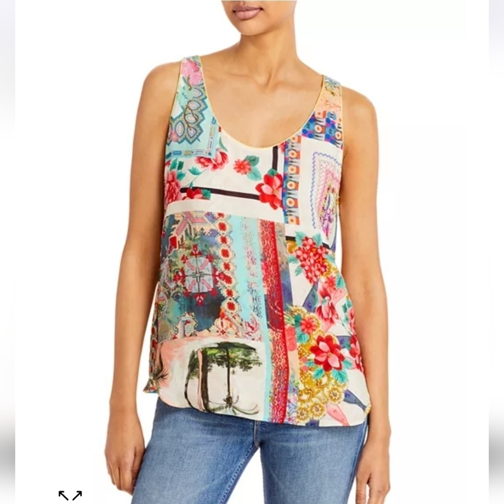 Johnny Was NWTs Orla Reversible Patchwork Printed Tank